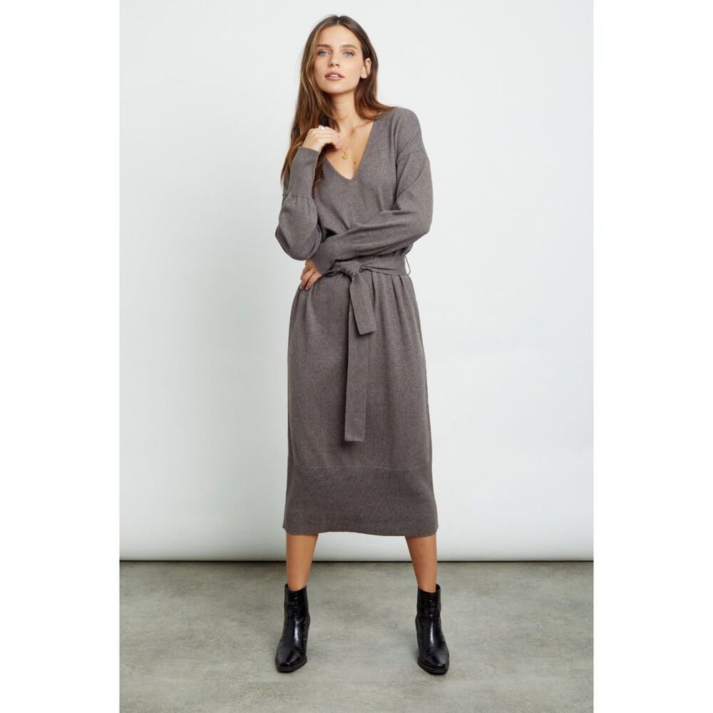 Rails Margot Cashmere Cotton Blend Sweater Dress In Latte